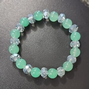 Handmade Green Aventurine  Beaded Bracelet